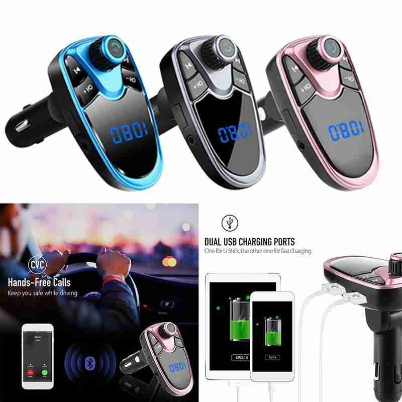 Bluetooth car FM transmitter AUX wireless radio adapter USB charger MP3 player