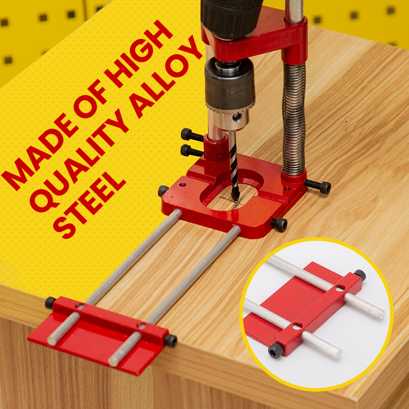 Localizador de taladro, guía de taladro para agujeros de carpintería, plantilla de pasador, práctico ahorro de trabajo, plantilla de perforación para carpintería, guía, herramienta de carpintero