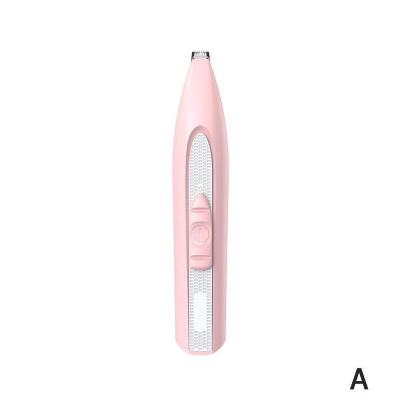 Mini bærbart kæledyrsudstyr abs pote shaver værktøj klipning pleje hår elektrisk trimmer hundeskærer batteri po  m6 c 3: Lyserød