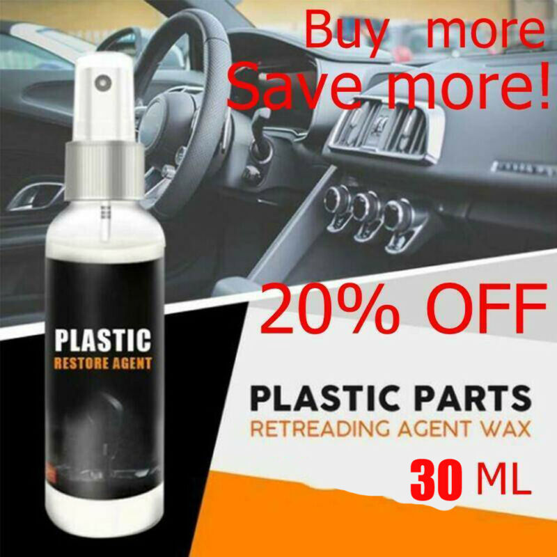 30ML Plastic Part Retreading Restore Agent Wax Instrument Panel Reducing For Car 30ML All-Purpose Liquid Car Cleaning Recovery