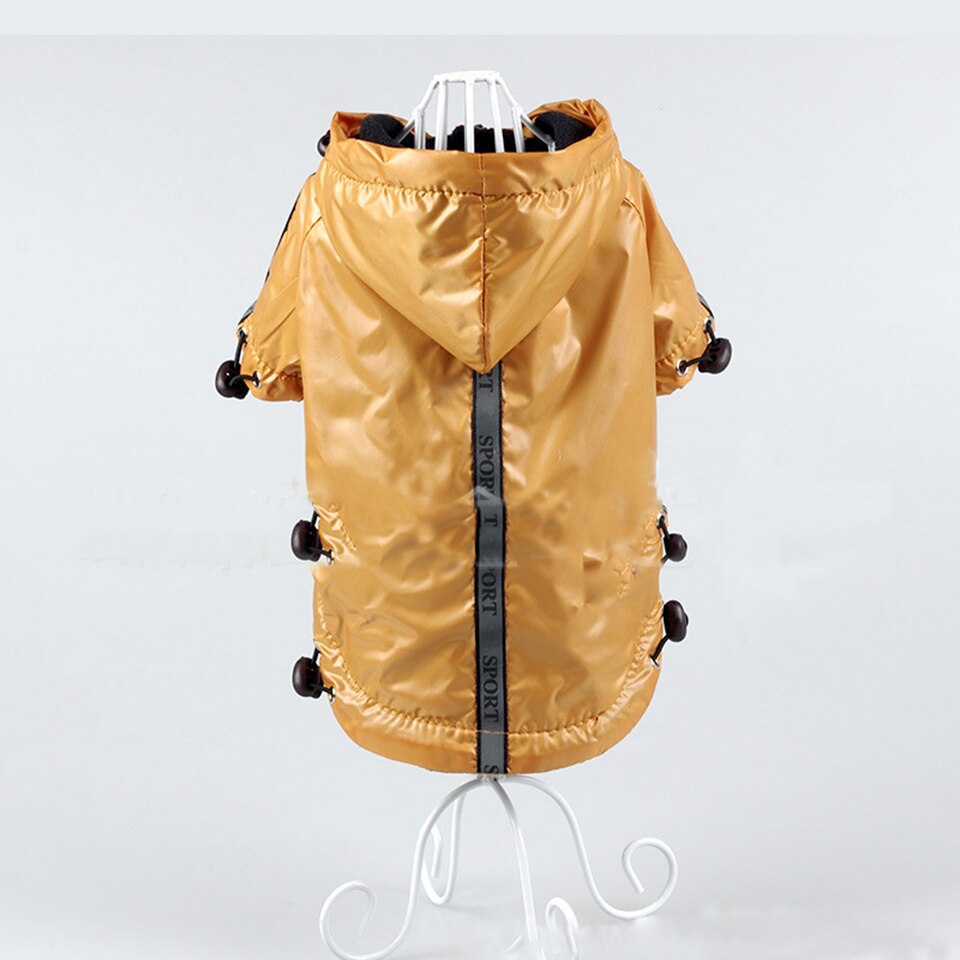 Waterproof Raincoat Outdoor Clothes for Pet Dog Rain Coat Dog Clothes Dogs Jacket Clothes for Small Dogs Raining Coat: yellow / L