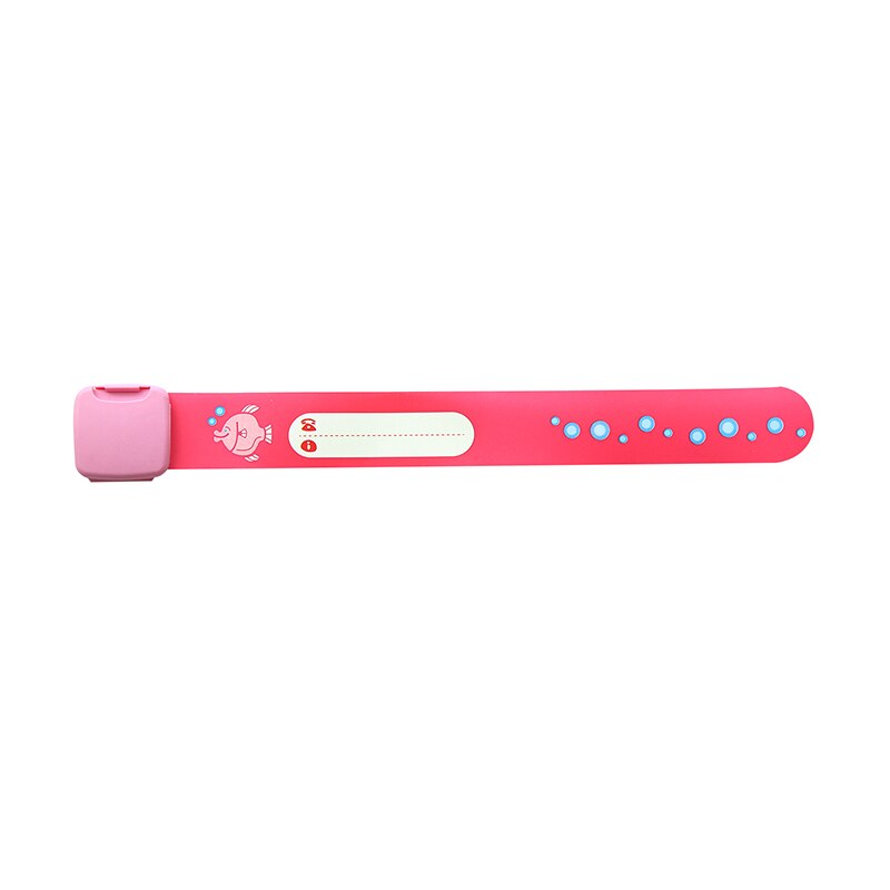 Sos id sikkerhedsarmbånd armbånd til børn, børnerejsebegivenhed ekskursion, udendørs aktivitet, vandtæt genanvendelig justerbar: Pink - fisk