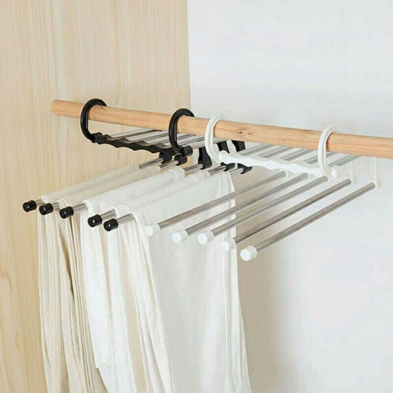 1pcs Portable Multi Functional Clothes Hangers Pants Storage Hangers Cloth Rack Multilayer Storage Cloth Magic Hanger