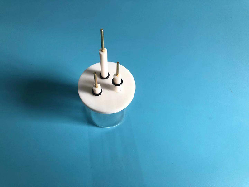 Célula electrolítica sellada C001/célula electrolítica sellada de cinco puertos recta/sistema de tres electrodos célula electrolítica normal