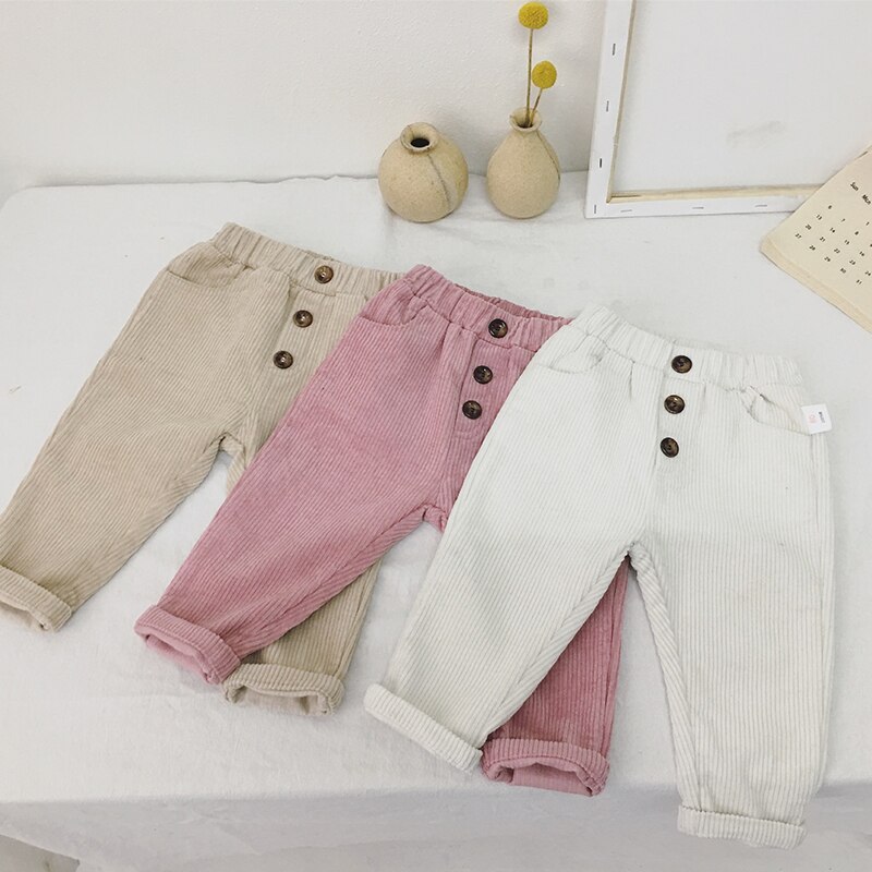 CITRUS Children Pants Corduroy Kids Spring Autumn Clothes Girls Trousers For Baby Boys Pants Toddler Pants Ribbed Boy Pants