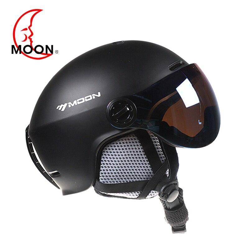 Professionele Half overdekt Ski Helm Integraal-gegoten Sport Man Vrouwen Sneeuw Skiën Snowboard Helmen Met Goggles Cover