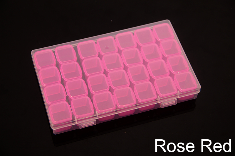 Transparent Thread Box Household Sewing Thread Storage Box Suitcase Container Craft Spool Storage Box with tools Accessories: 28r