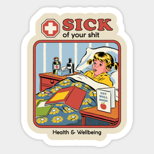 Sick Of Your Sh 5PCS Stickers for Living Room Funny Car Cute Art Luggage Home Background Laptop Window Kid Anime Bumper Print