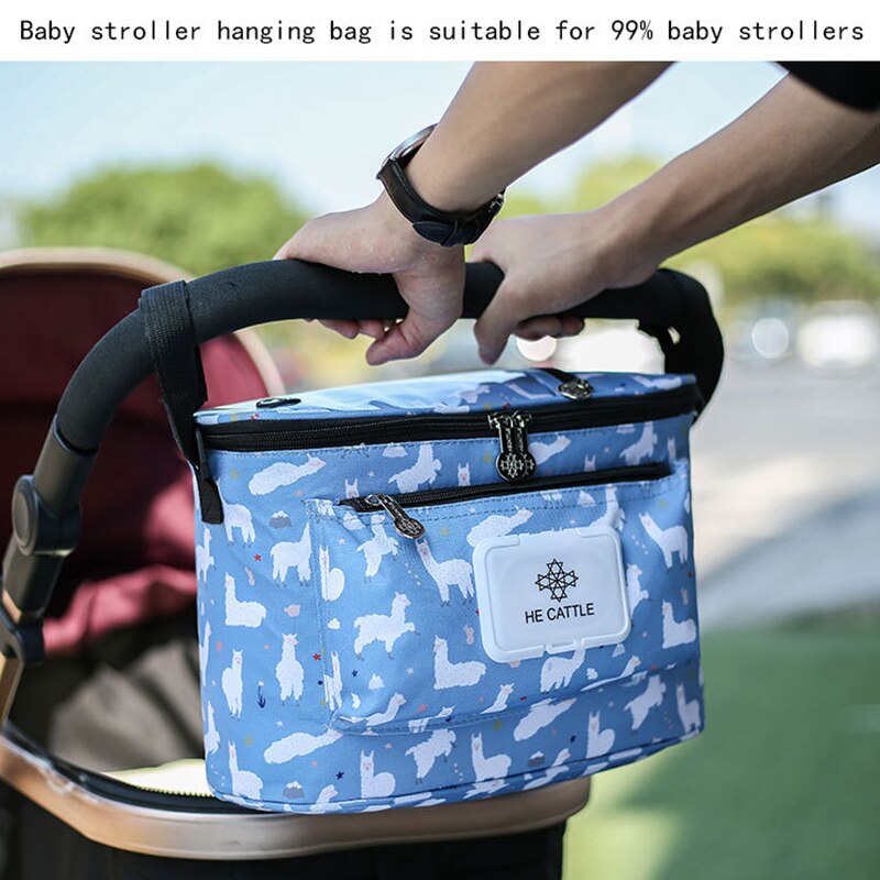 Kinderwagen Organisator Tas Mummie Luiertas Baby Kinderwagen Buggy Winkelwagen Opknoping Tas Waterdicht Afneembare Handtas Kinderwagen Accessoires