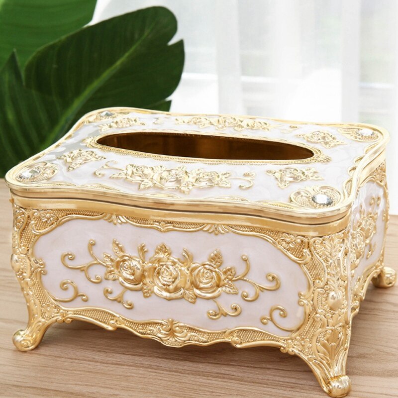 Luxury European Plastic Tissue Box Ktv Handkerchief Toilet Paper Holder