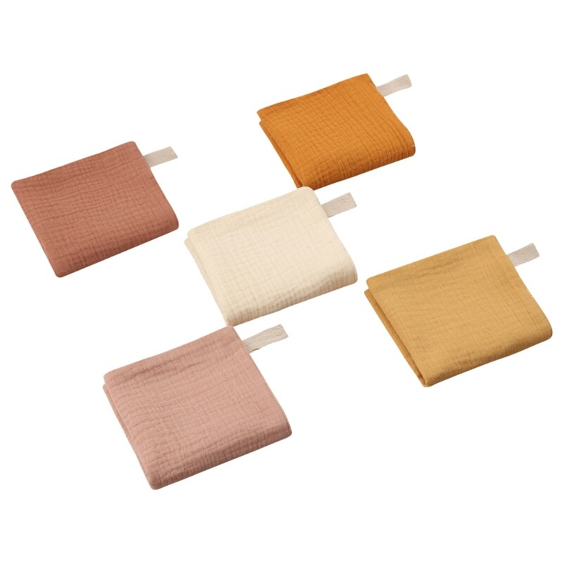 5 Pcs Towel Baby Facecloth Bath Towel Handkerchief Cotton Burp Cloth Soft Absorbent Gauze Washcloth: 4