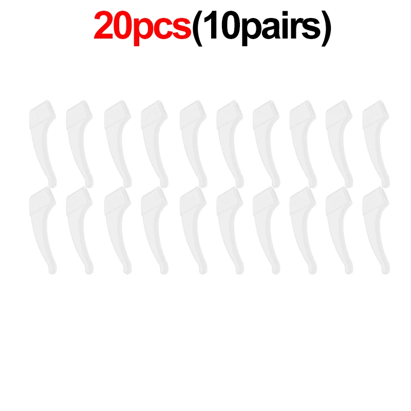 Crochet d'oreille en Silicone antidérapant pour lunettes, 2/40 pièces, fixation de support de manchon d'oreille, accessoires de lunettes de soleil, poignée Anti-chute, support pour lunettes: GRIS