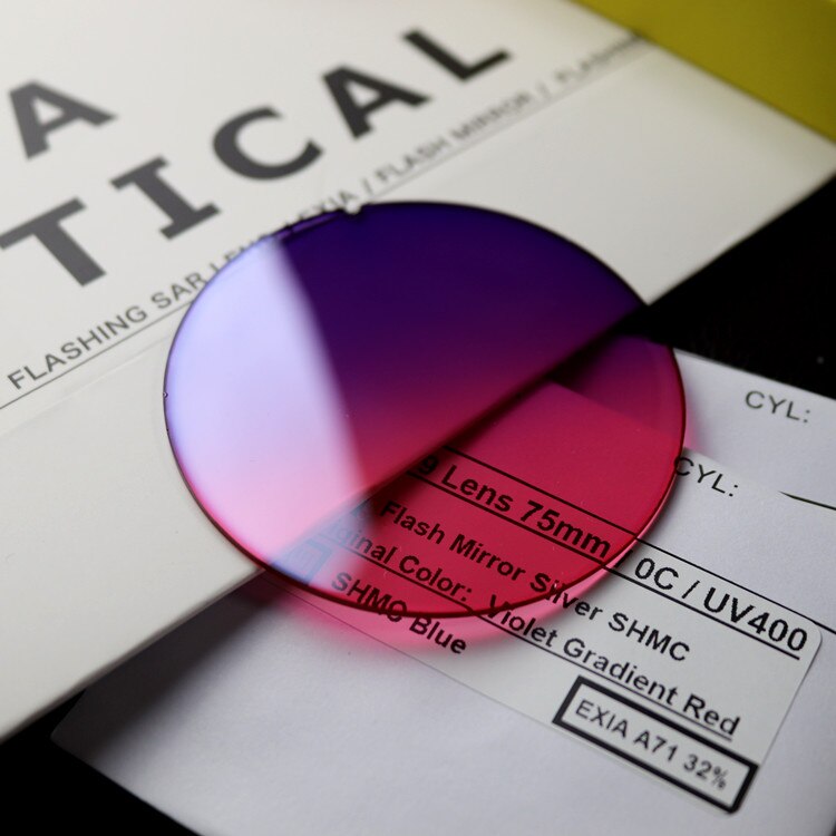 Flash Mirror Sunglasses Lenses Flat Round 75mm Silver Lenses EXIA OPTICAL A71 Series