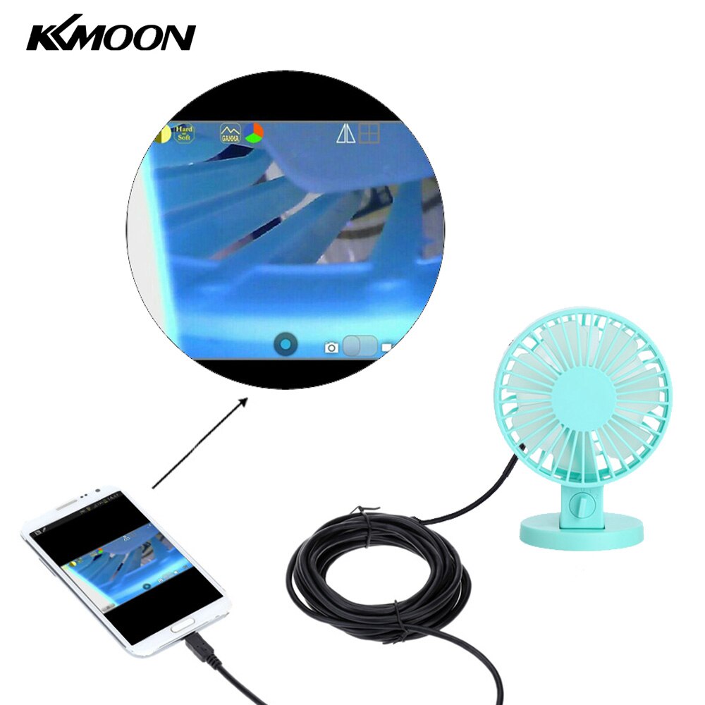 KKmoon 5.5mm 3.5m Mini Digital USB Endoscope Inspection Camera Adjustable Brightness for Android Phones PC