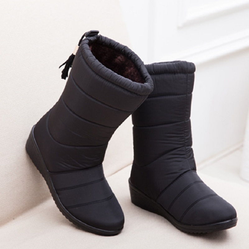 Women Boots Waterproof Down Winter Boots Female Warm Ankle Snow Boots Ladies Shoes Woman Winter Shoes Heels Botas Mujer