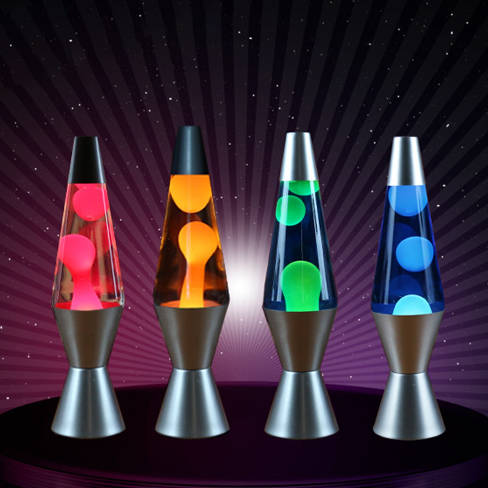 Lava Lamp Silver Base Lamp 33ml Home Decor Innovative Lamp Practical Durable Night Light For Outdoor Landscape Garden Decoration