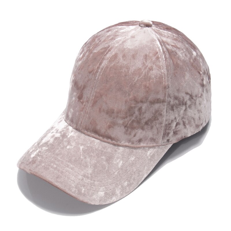 Casquette de Baseball en velours doré pour hommes et femmes, casquette coupe-vent de couleur unie: Rose