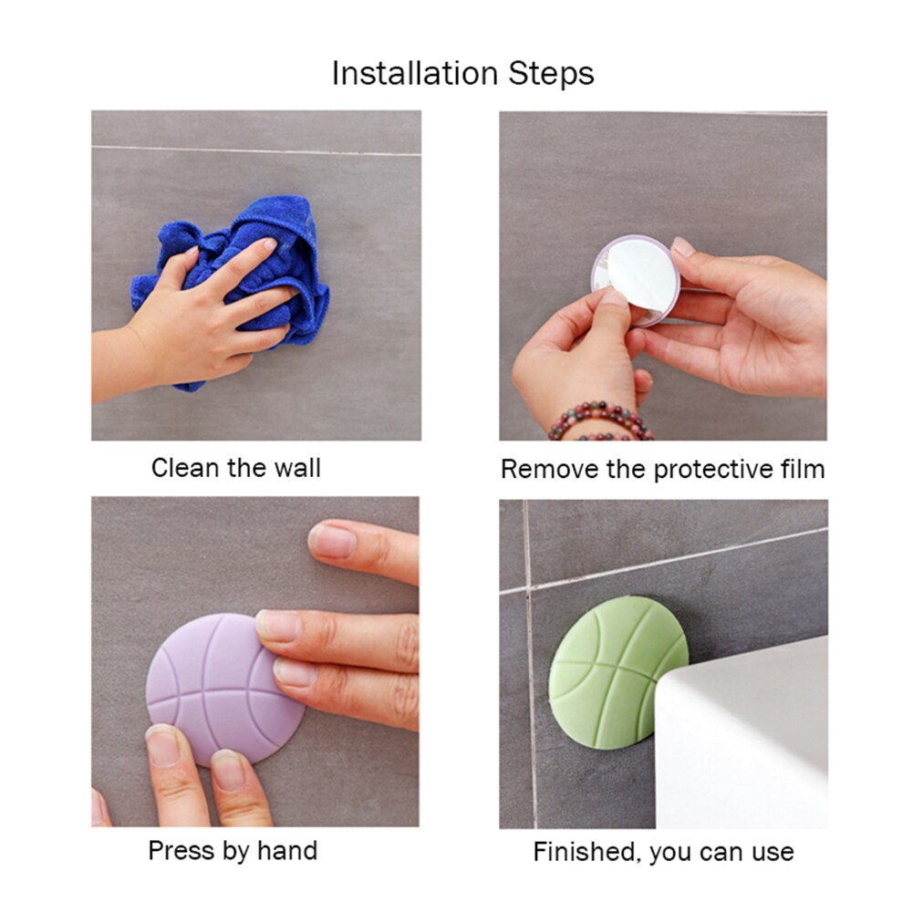 1PCS Wall Anti-collision Pad Thick Mute Door Fenders Rubber Anti-collision Doorknob Protective Pad Wall Sticker Home Decoration