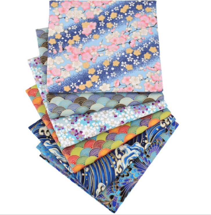 DIY Cotton Twill Printing Fabric 25*25 Hand-made Cloth Fabric Cotton Patchwork Polyester Cotton Print Fabric