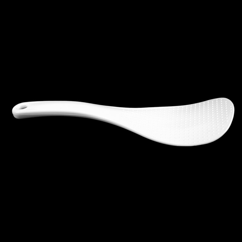 Køkken prikket hvid plast flad ris scoop padle måltid ske