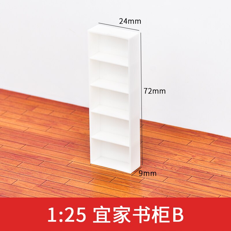 2 Stuks 1/25 1/30 1/50 Schaal Zand Tafel Diy Model Building Materiaal Moderne Boekenkast Kast Model: 2
