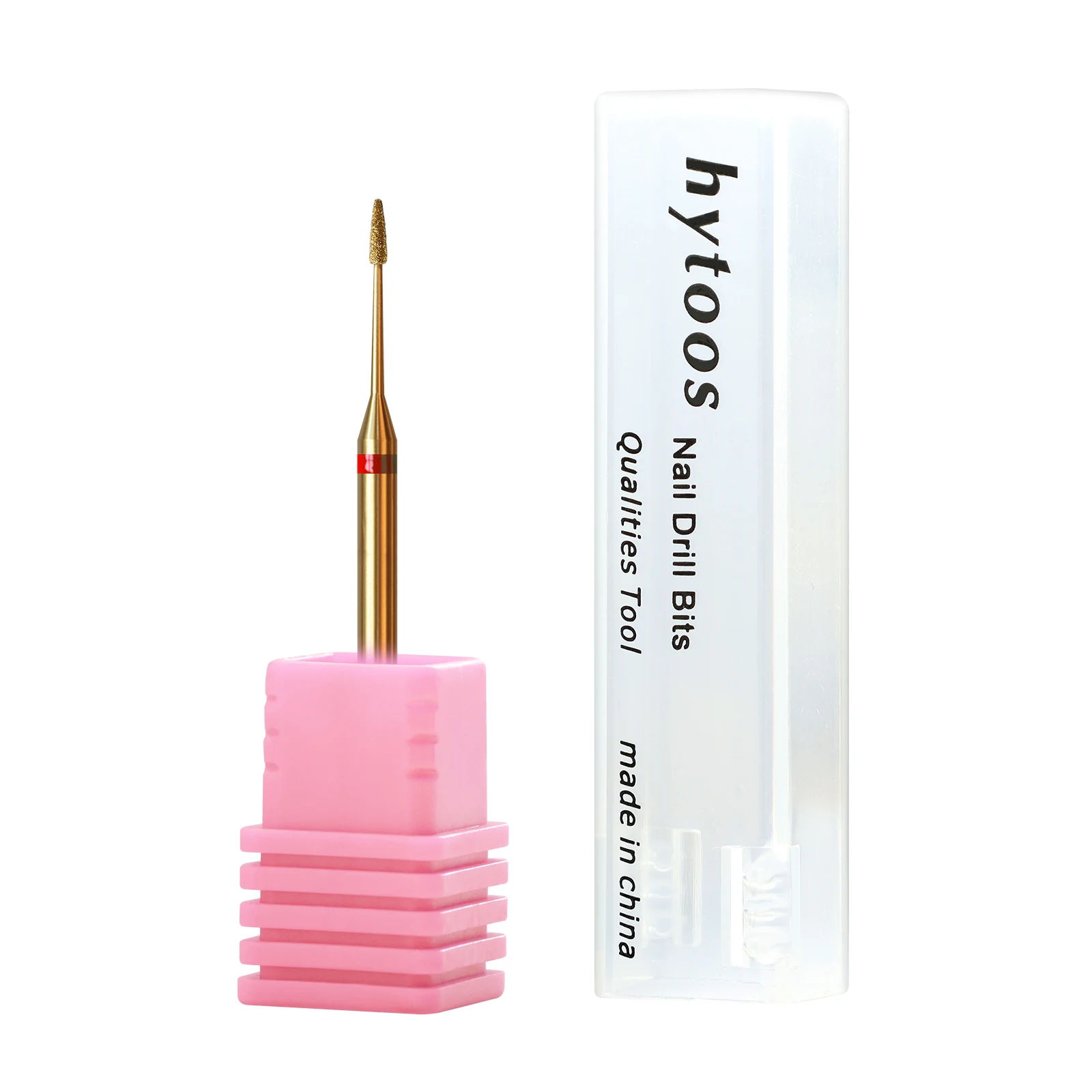 Hytoos 1mm mini cone cutícula limpa prego broca, titânio russo diamante prego bits acessórios de limpeza de unhas para pele morta: Cinza claro