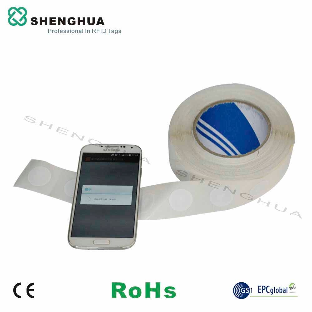 10 teile/paket ISO14443A 13,56 Mhz HF RFID Tag NFC Label Aufkleber NFC Nasse Einlage Runde NFC Tag Dia25mm