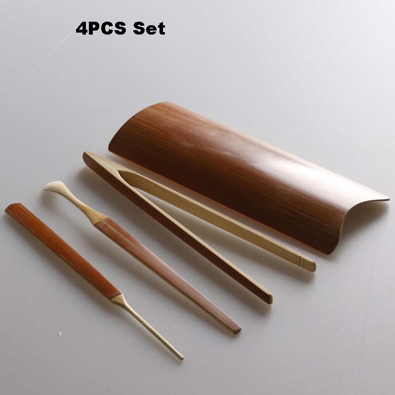 Service à thé en bambou naturel | Cérémonie du thé Chahe Cha Ze pelle à aiguille, pince d'extraction, service à thé Kung Fu ensemble d'accessoires, outil de café: B