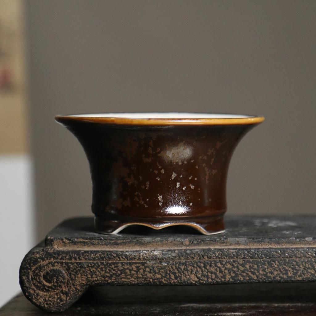 Creatieve Paars Zand Bloempot Keramische Bonsai Pot Succulent Bloempot Chinese Stijl Huis Bloempot Desktop Decoratie LC491: color4