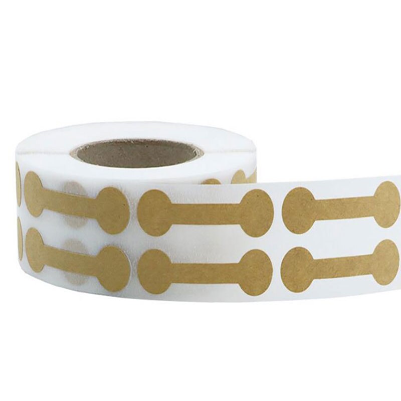 500 stk brune prismærker klistermærker smykker runde vægtstangsetiketter håndvægtmærker værktøjsring armbånd smykkemærker