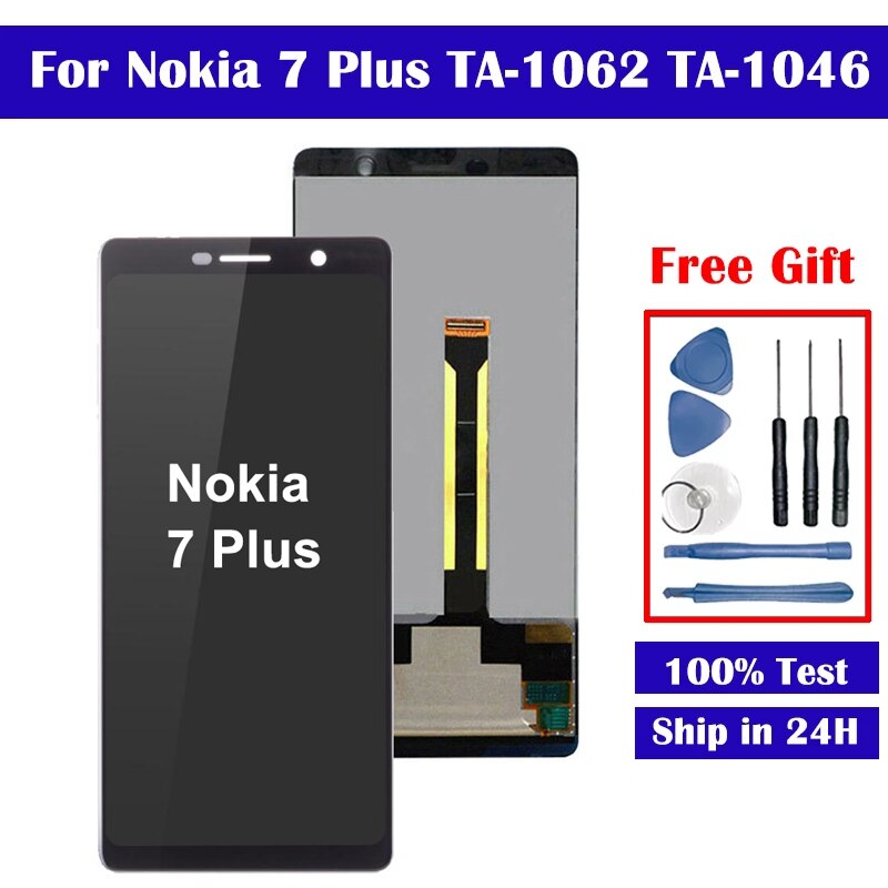 6&#39;&#39; Black LCD For Nokia 7 Plus LCD Display With Touch Screen Digitizer Assembly TA-1046 TA-1055 TA-1062 lcd