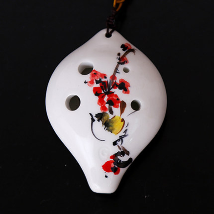 TNG – Ocarina en forme de cœur, croquis à main libre, fleur faite à la main, 6 trous en céramique, Instruments de musique pour débutants: SG Wintersweet