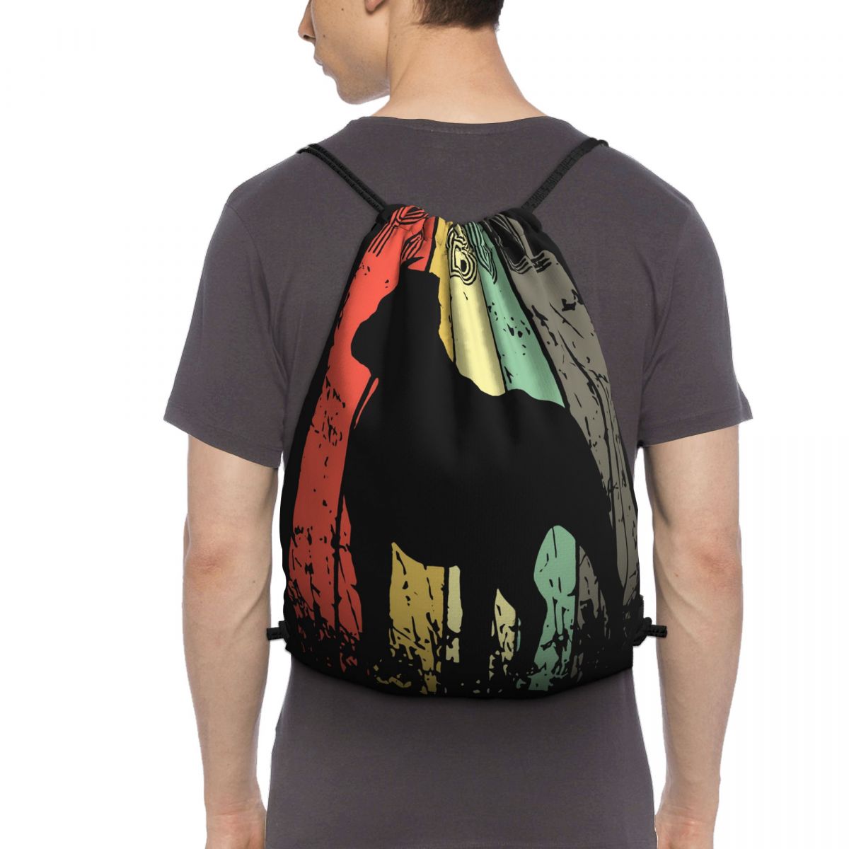 Pitbull Terrier Vintage Grafische Hond Eigenaar Volwassen Unisex Meer Kleuren Fitness Lente Tassen Rugzak Tas
