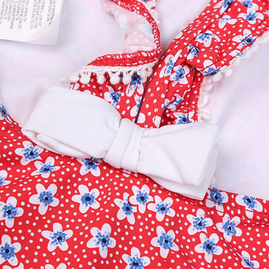 Floral One Piece Swimsuit Girls Ruffle Children's Swimwear 7-14 Years Teenage Girl Bathing Suit Swimming Monokini Kids Beachwear