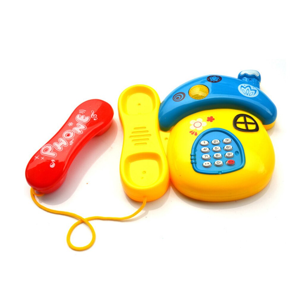 1Pc Willekeurige Kleur Kinderen Kids Mini Kleurrijke Elektrische Muziek Telefoon Klinkt Speelgoed
