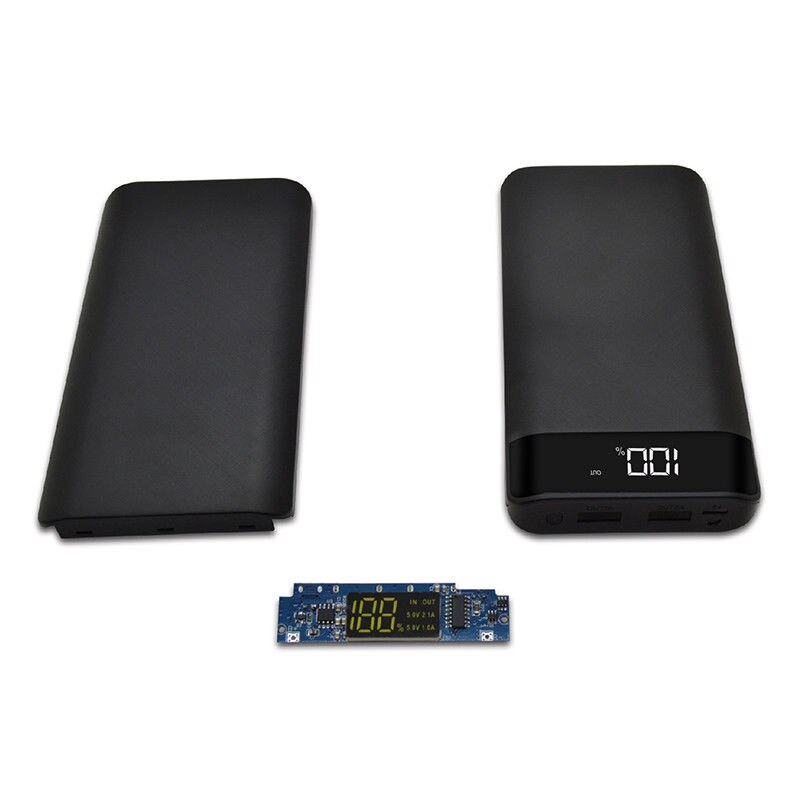 18650 USD Charger Box Dual 2 USB Ports Battery Charger Box For Smart Mobile Cell Phone 8X 18650 DIY Kit Power Bank Case Cover