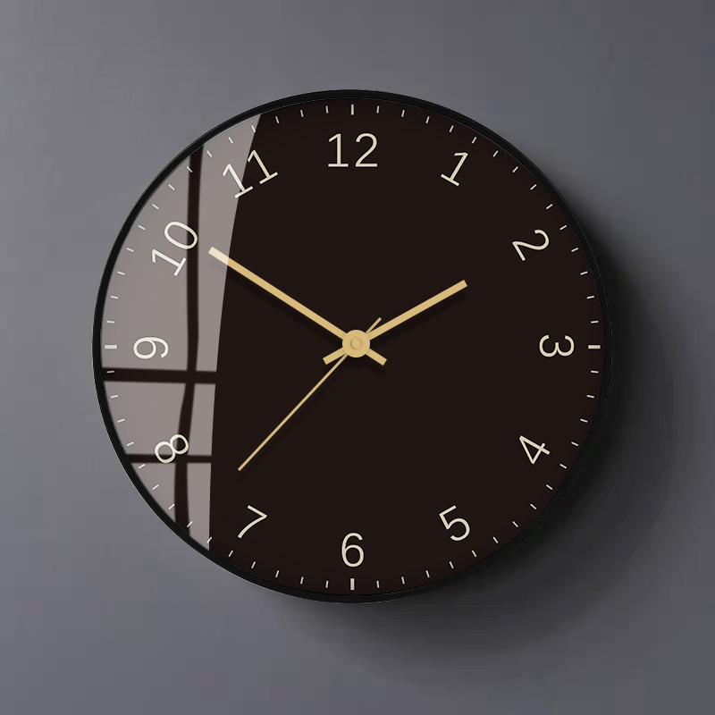 Gold Luxury Glass Wall Clock Black Large Modern Nordic Wall Clock Modern Reloj Pared Home Decoration EA60WCgg
