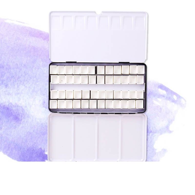Watercolor Paints Tins Box Palette Painting Storage Paint Tray Palette Paint Box with Full Pans or Half Pans For Arts