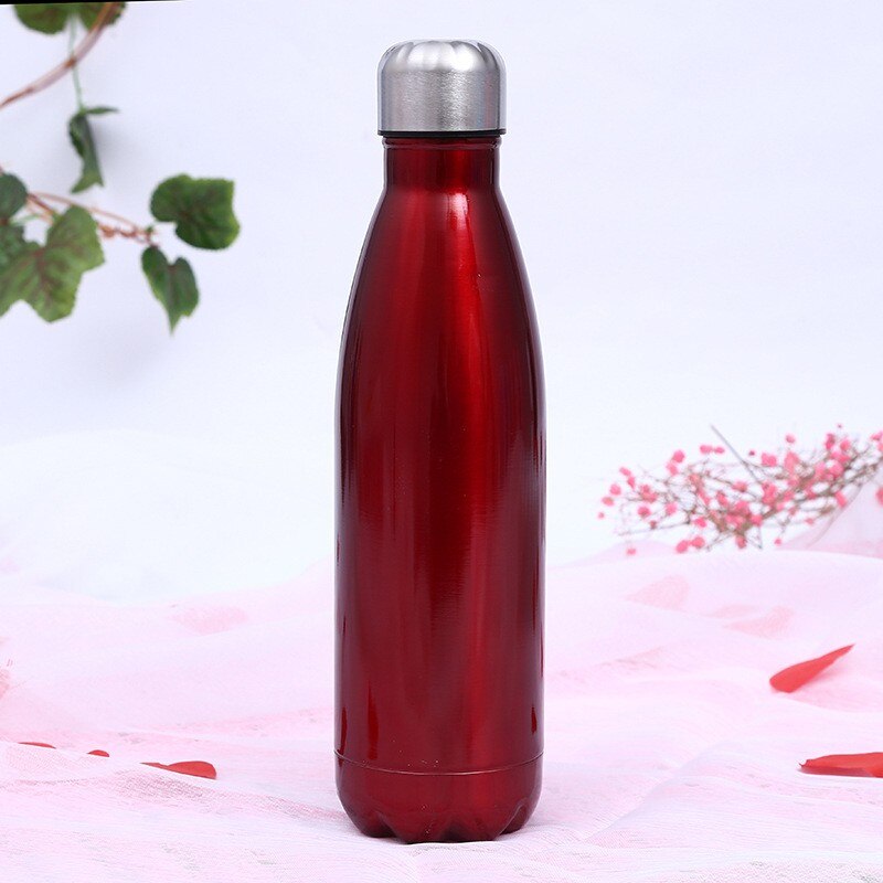 500ml cola-stil godteri farge rustfritt stål vannflaske sykling camping sykkel sport termisk drikke flaske bærbar mini kopp