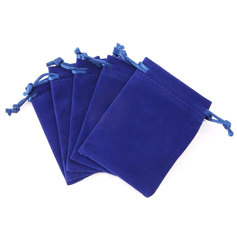 5 sztuk RPG worek kości aksamitna, zamykana na sznurek torby karty do tarota ozdoba do torby 10*12cm wysokiej jakości torba flanelowa prezent torba Drop Shipping: 13X18cm Blue