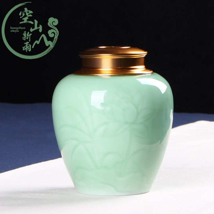 Funeral Urns for Human Ashes Cremation Urns Container for Ashes Ceramic Pet Urn Tea Storage Tin 1000ml Dog Memorial Urn: B  1000ml