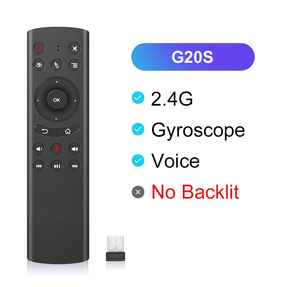 G20S PRO BT 2.4G Remote Control Backlit Air Mouse Gyroscope IR Learning Voice Assistant for Google Certificated Android TV BOX: G20S