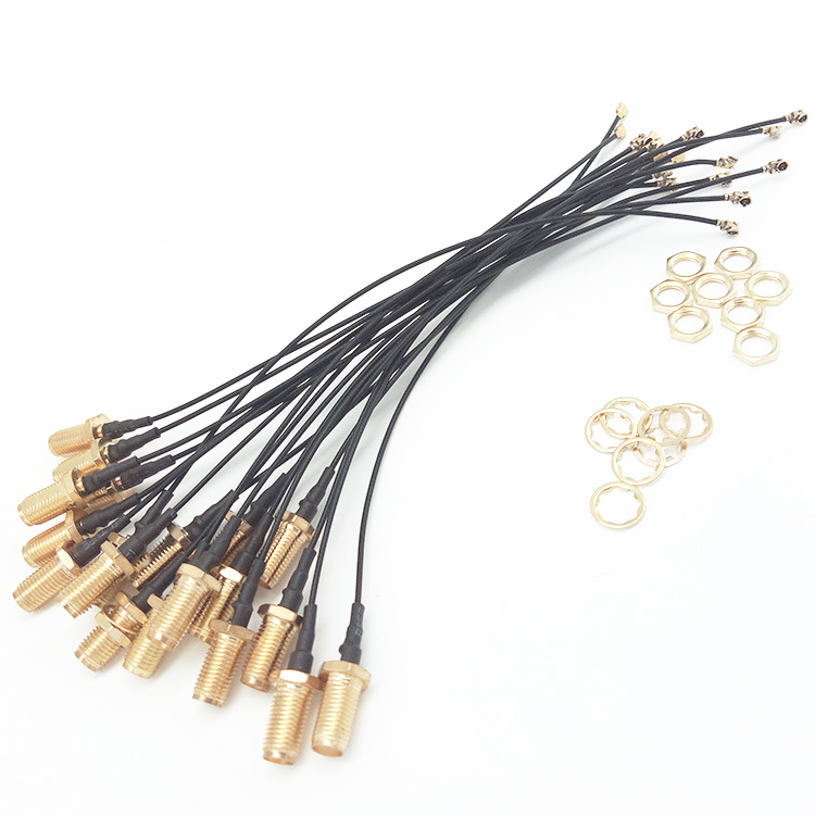 Cable Coaxial RG0.81mm U.FL IPX4 a RP-SMA hembra Pigtail 0,81mm MHF4 Cable de puente Coaxial RF para antena de enrutador WiFi