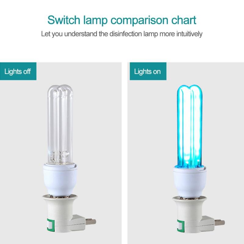 Sterilization Germicidal Lamps Micro 220V 20 W Household Ozone Ultraviolet UVC Disinfection Light E27 LED Bulb: Default Title