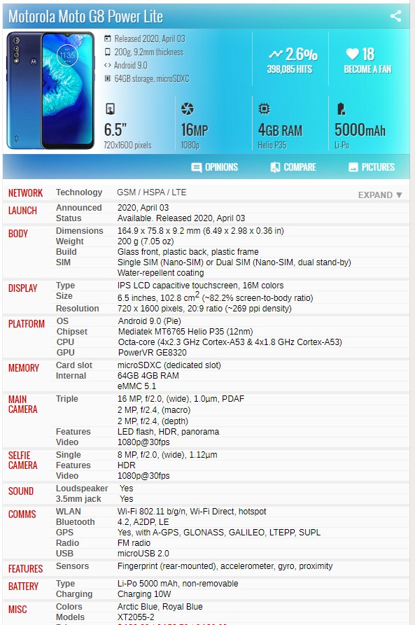Näyttö 6.5 tuumaa motorola moto  g8 power lite  xt2055-1/2/4/6 lcd -näyttö kosketusnäyttö näytön digitointiyksikkö