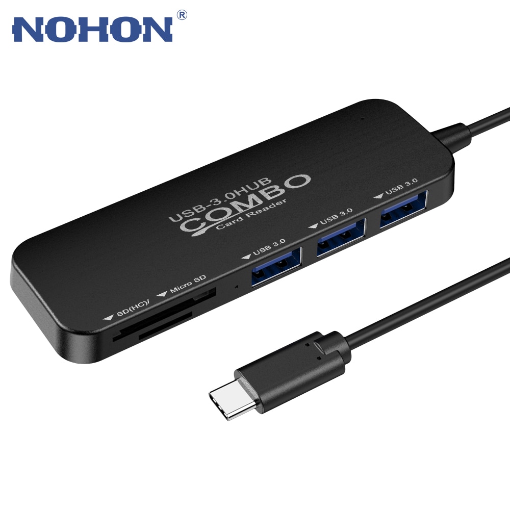 Mini USBC Hub Typ C Zu Multi USB 3,0 TF/SD Karte Leser Schnelle Ladung Splitter Adapter Hafen Für macBook Profi/Luft iMac Laptop Tablette Samsung Huawei P30 MateBook Xiaomi Rollenmaschinenlinie Typc Schnell