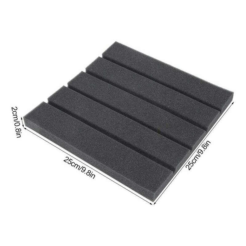 Sound-Absorbing Foam Board,12 Pcs 25X25X2cm Sound-Proof Foam Sound-Absorbing Board Piano Room Sound-Absorbing Sponge