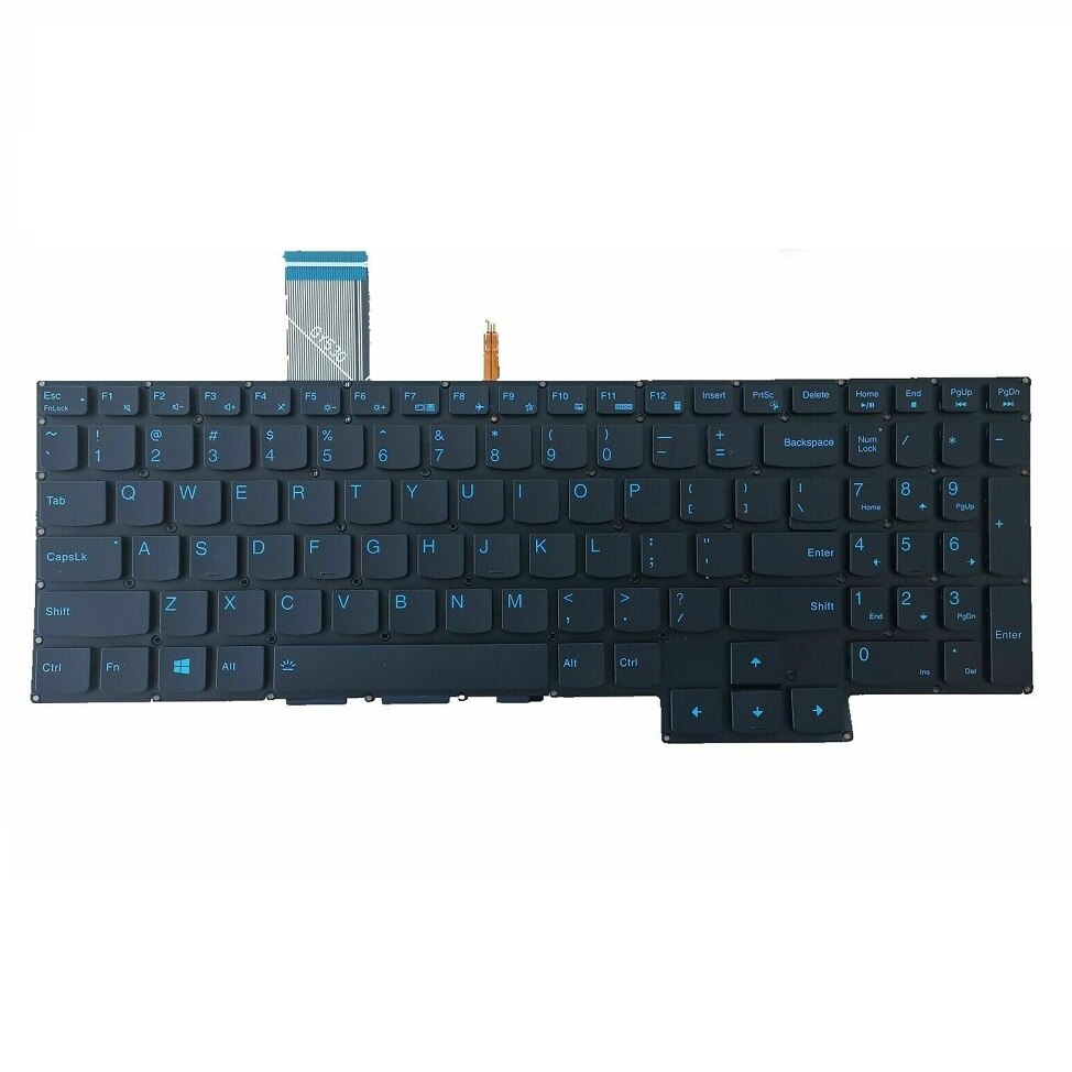 US For Lenovo Ideapad Gaming 3-15ARH05 3 15IMH05 Laptop Replace Keyboard Backlit BLUE LETTERS English