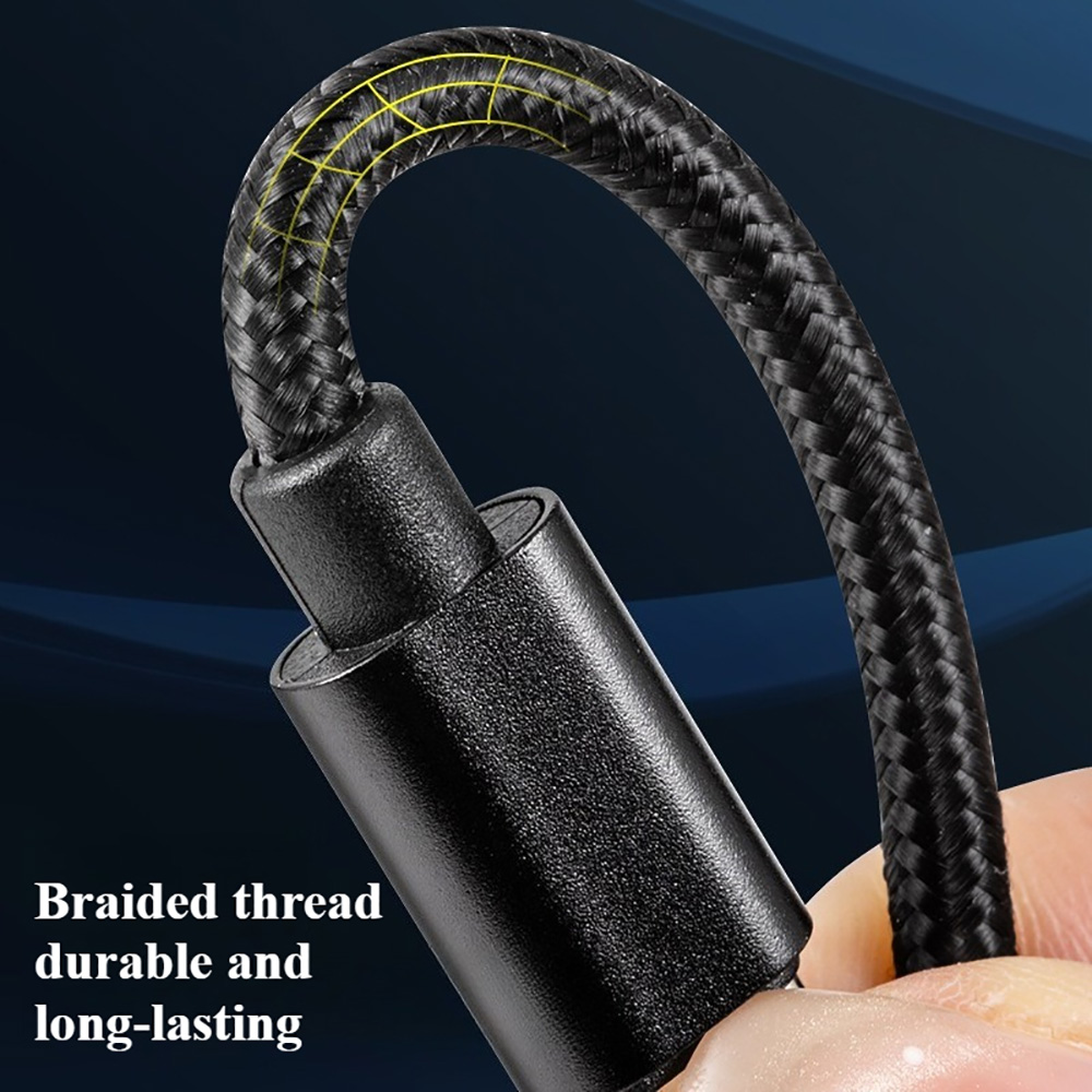 66w 5a usb c till typ c snabbladdningskabel usb typ c till typ-c flätad nylonadapterkabel för snabbladdning 1m 2m 3m