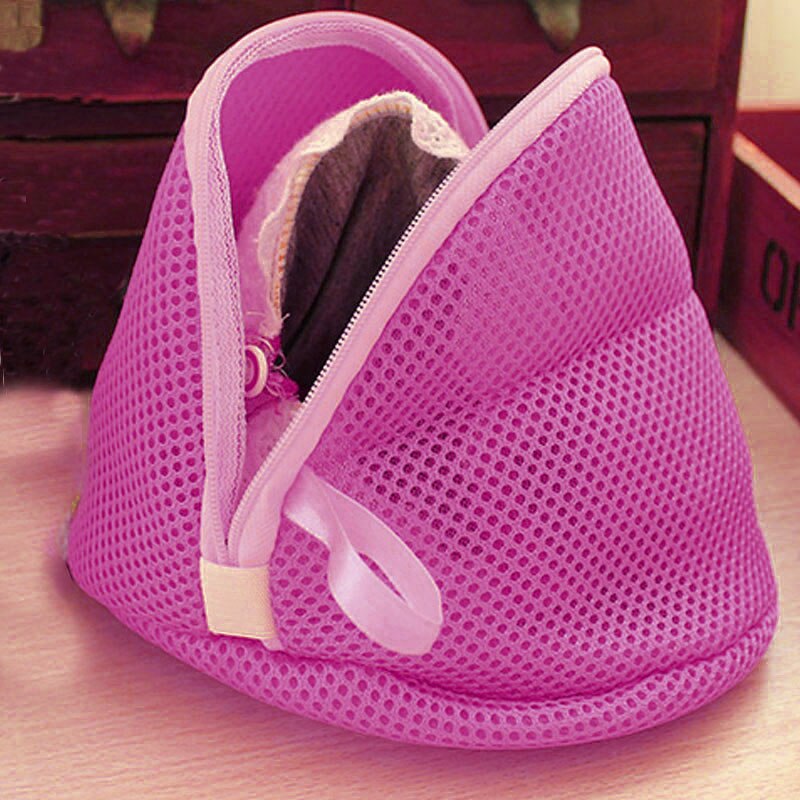 Modern Women Bra Laundry Lingerie Washing Hosiery Saver Protect Mesh Small Bag: Pink